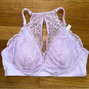 NWT medium/M Lace lavender underwire bralette Victoria Secret New!